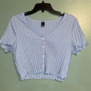 PACK OF 3. size xl cropped ribbed tee shirts